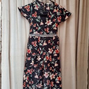 Monteau Maxi-Overlay Floral Romper Girls Size 10